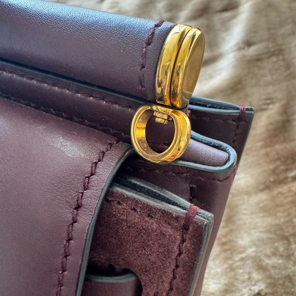 Dolce and Gabbana leather and suede bag with cross body strap and top handle. - Picture 6 of 8